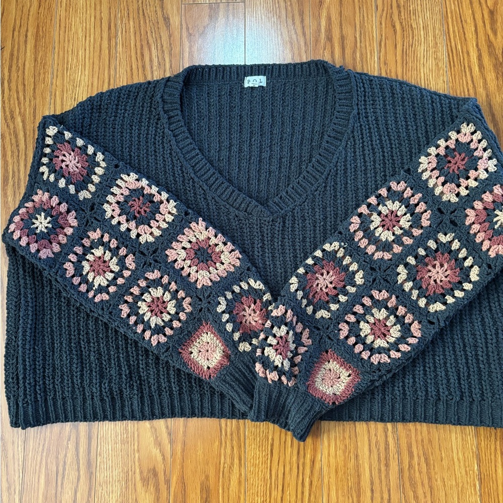 POL GRANNY SQUARE OVERSIZED SWEATER - Size L